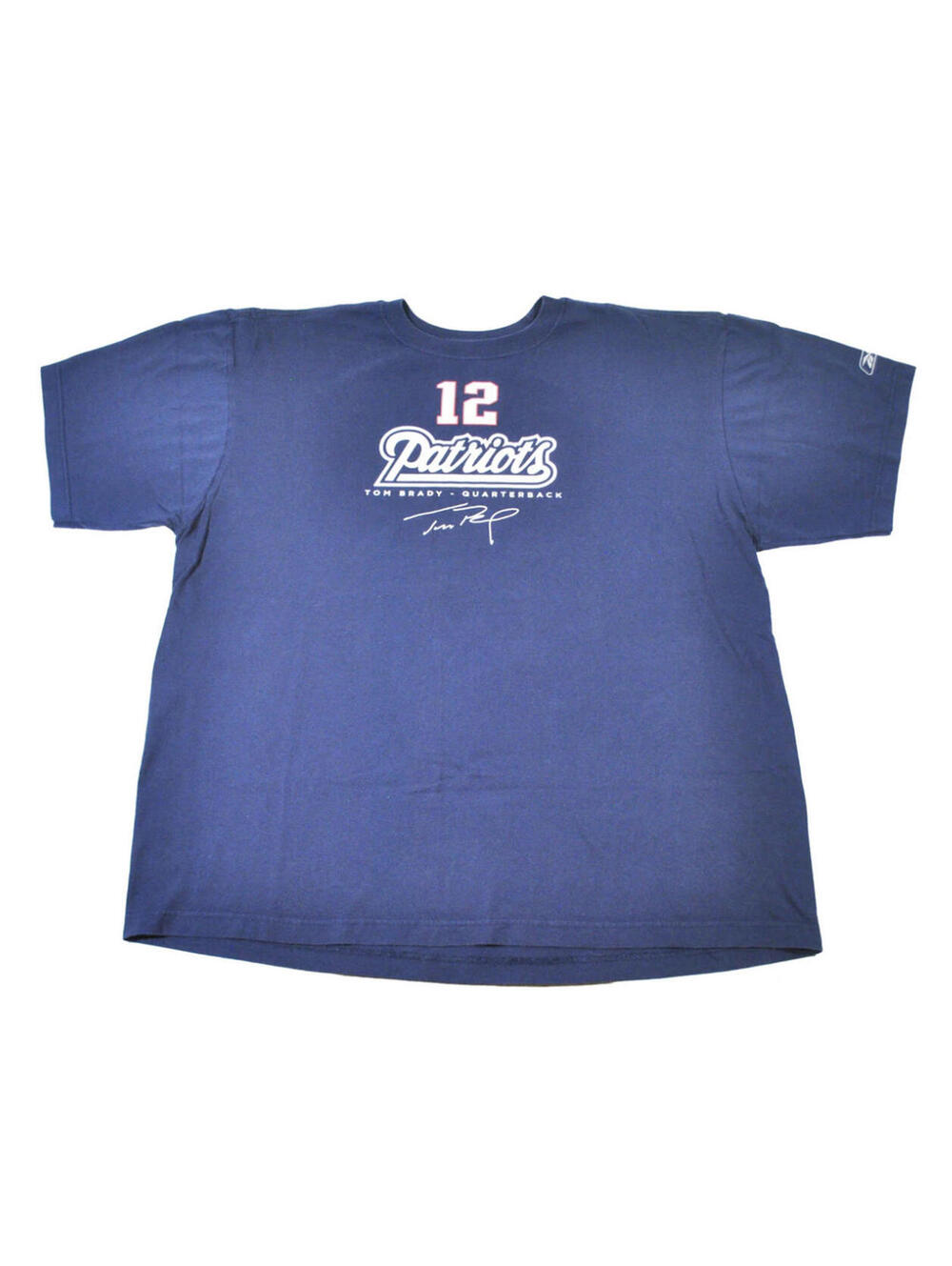 New England Patriots Tom Brady Reebok NFL Football Navy Shirt Size X-Large
